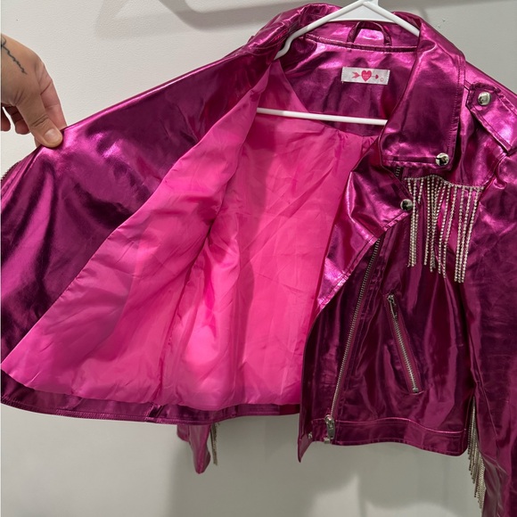 Pink Metallic Fringe Jacket - Picture 12 of 12